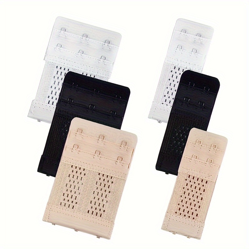 6pcs Elastic Bra Extension 2 Row 2 3 Combination Hollow Stainless Steel Underwear Bra Additions