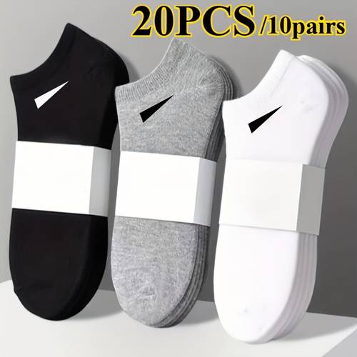 set mit 20 socken (10 paar) für damen und herren, in unifarben. diese atmungsaktiven, bequemen, schweißresistenten und geruchsneutralen socken sind leicht geschnitten und für jede jahreszeit.