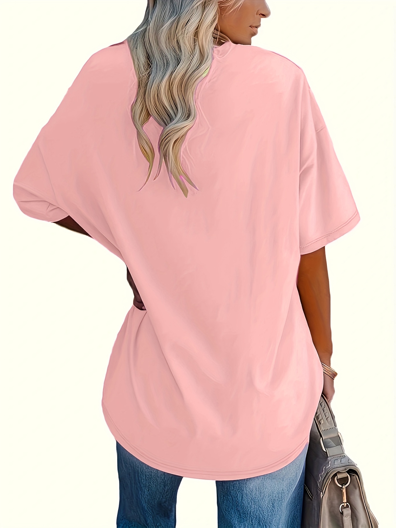 Plus Size, Plus Size Women's Solid Color T-Shirt