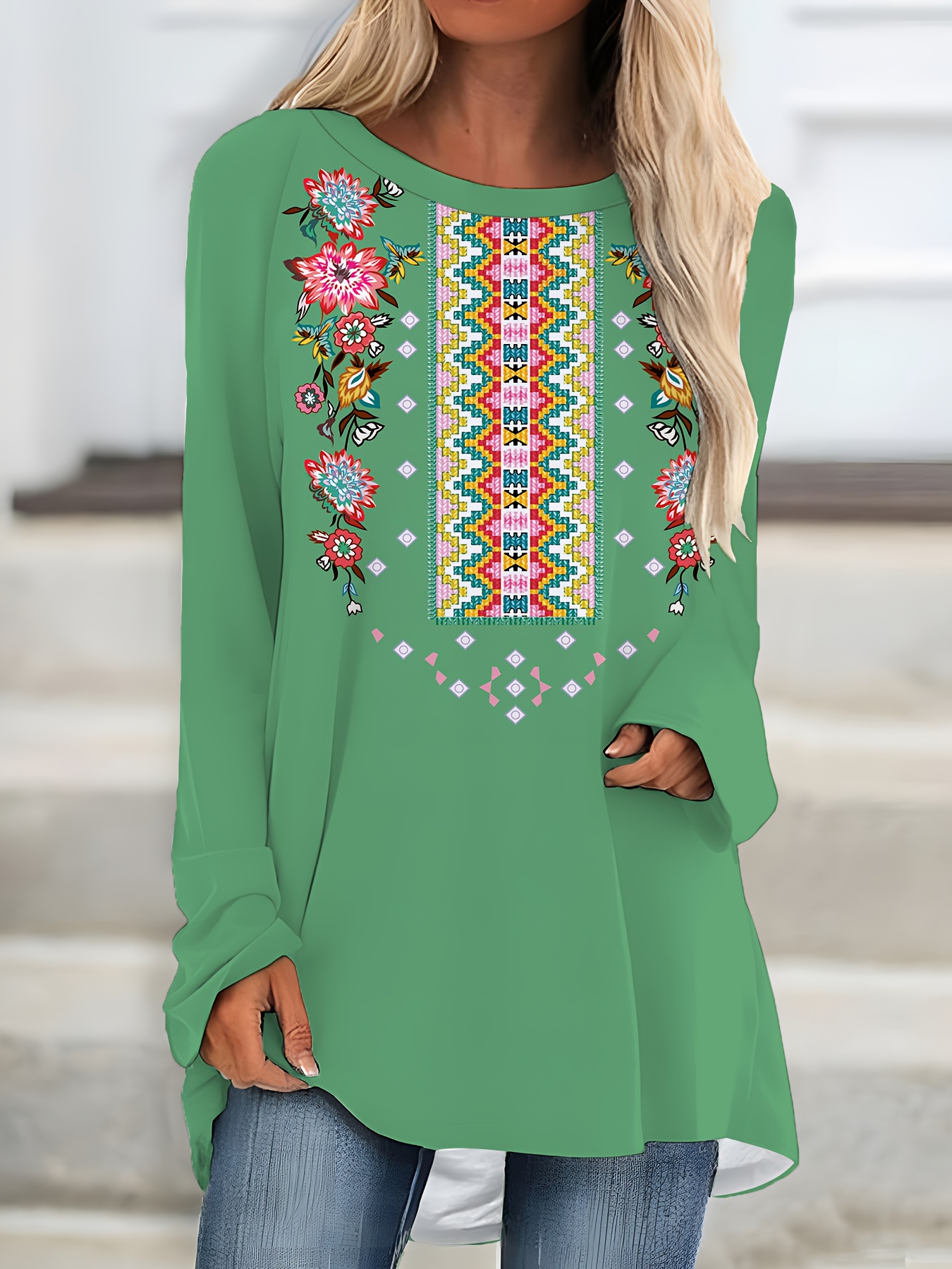 【新品未使用】Organdy Embroider Tops Chinese Style Organza Embroidery Shirt Women Spring and