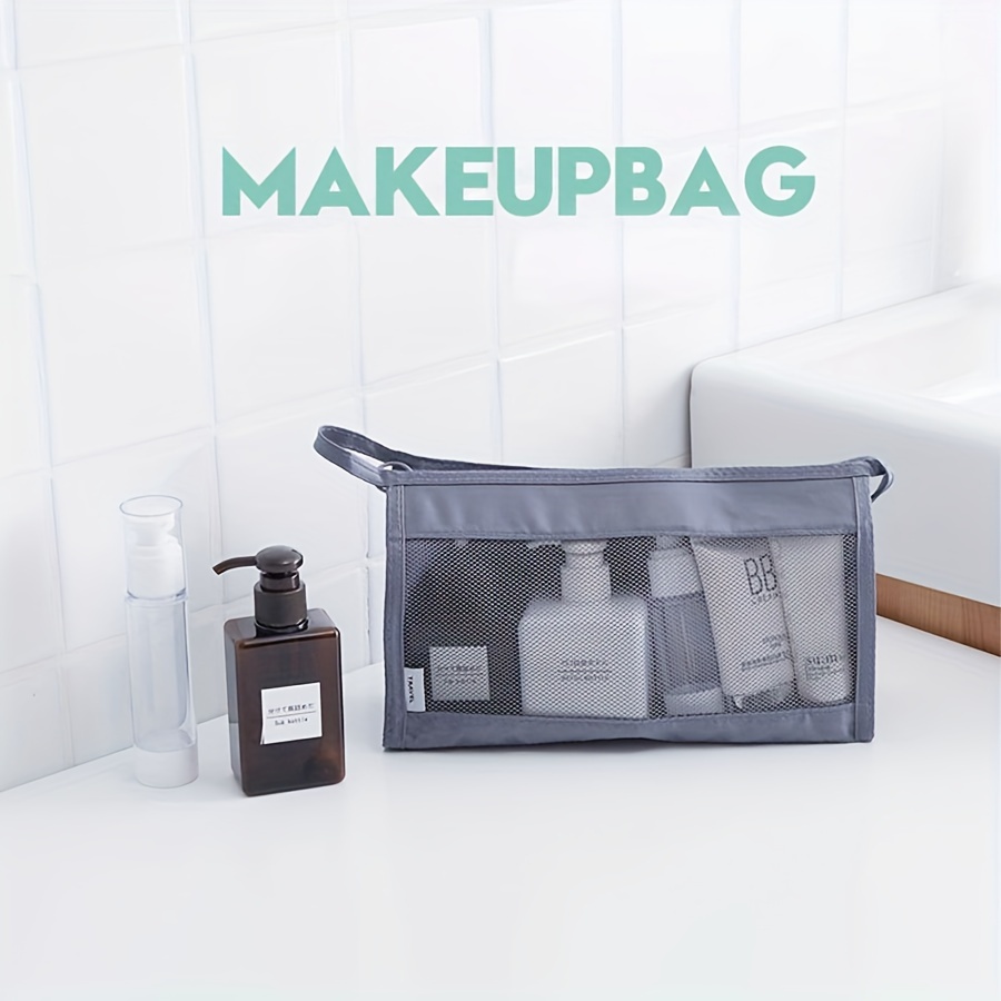 

Travel Toiletry Bag, Men's Travel Makeup Bag, Mesh Bag, See Through Bag