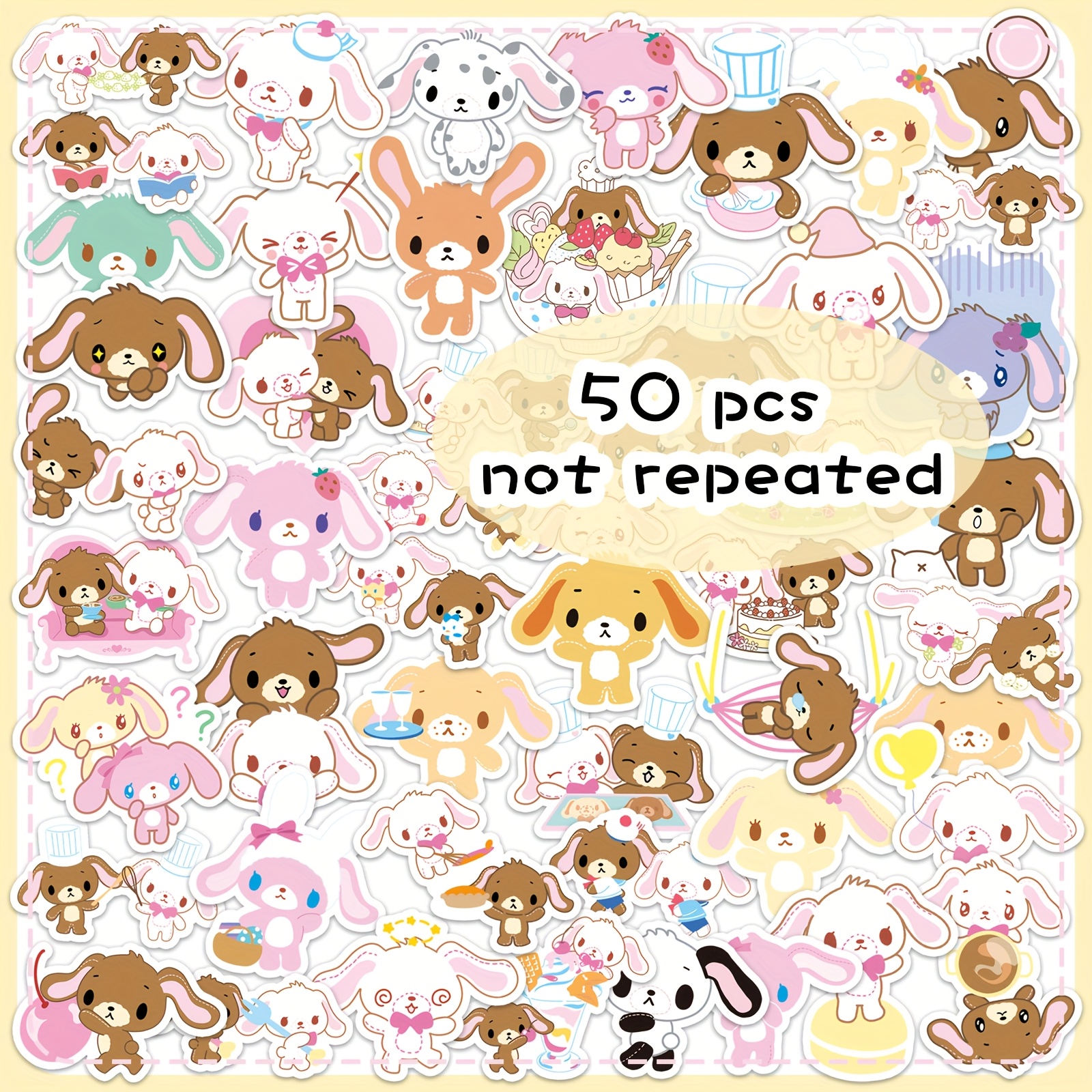 50 Adorable Anime Stickers For Decorating Tablets And Skateboarding Helmets, Featuring Exquisite Designs
