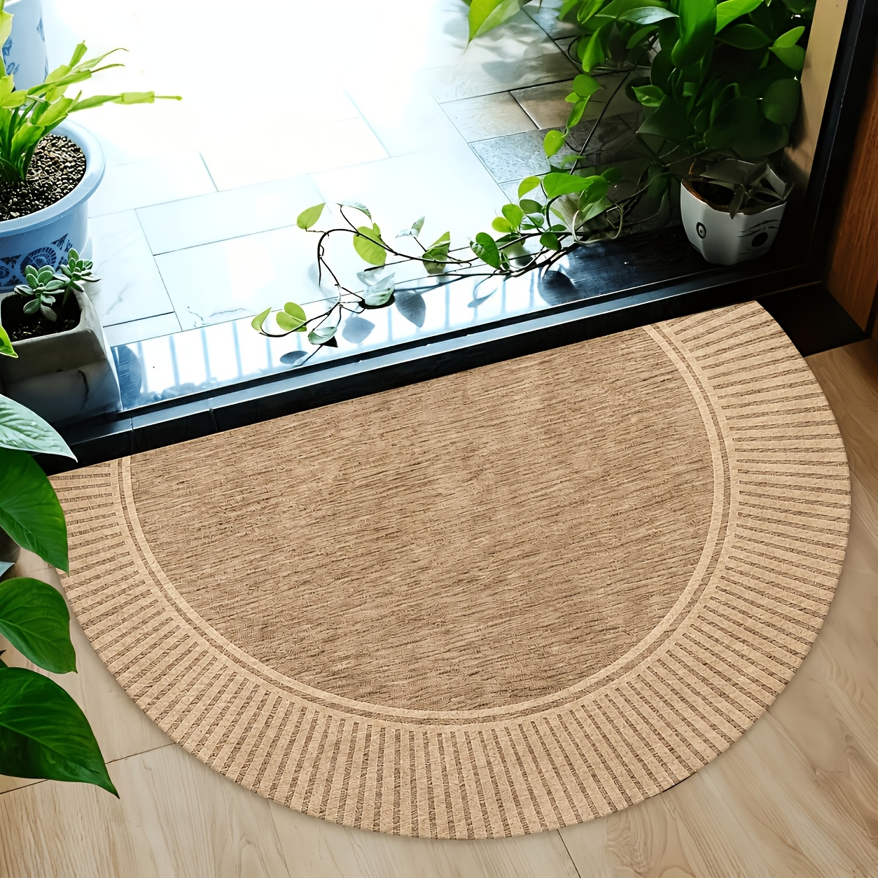 TEMU 2d Flat 1pc Household Doormat, Soft Machine-washable Floor Mat, Fun Rug, Indoor/outdoor Use, Decor Carpet, Multiple Sizes , Suitable For