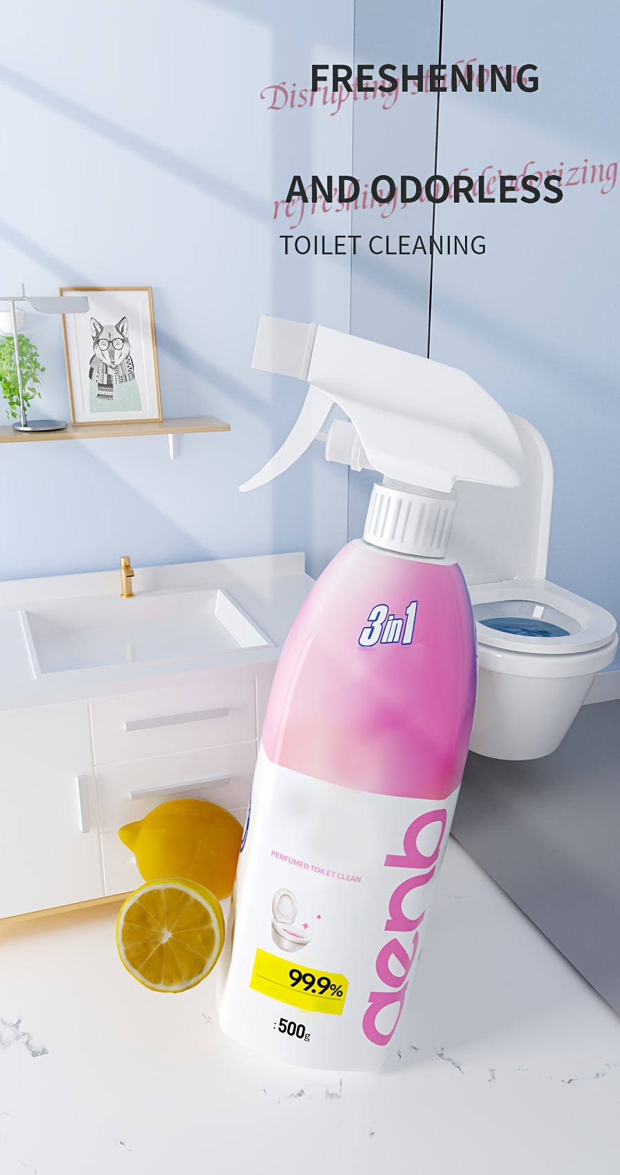 1 bottle 500ml toilet cleaning   used for cleaning the   of ceramic products such as toilets toilet bowls urinals and sinks   deodorizing and descaling details 0