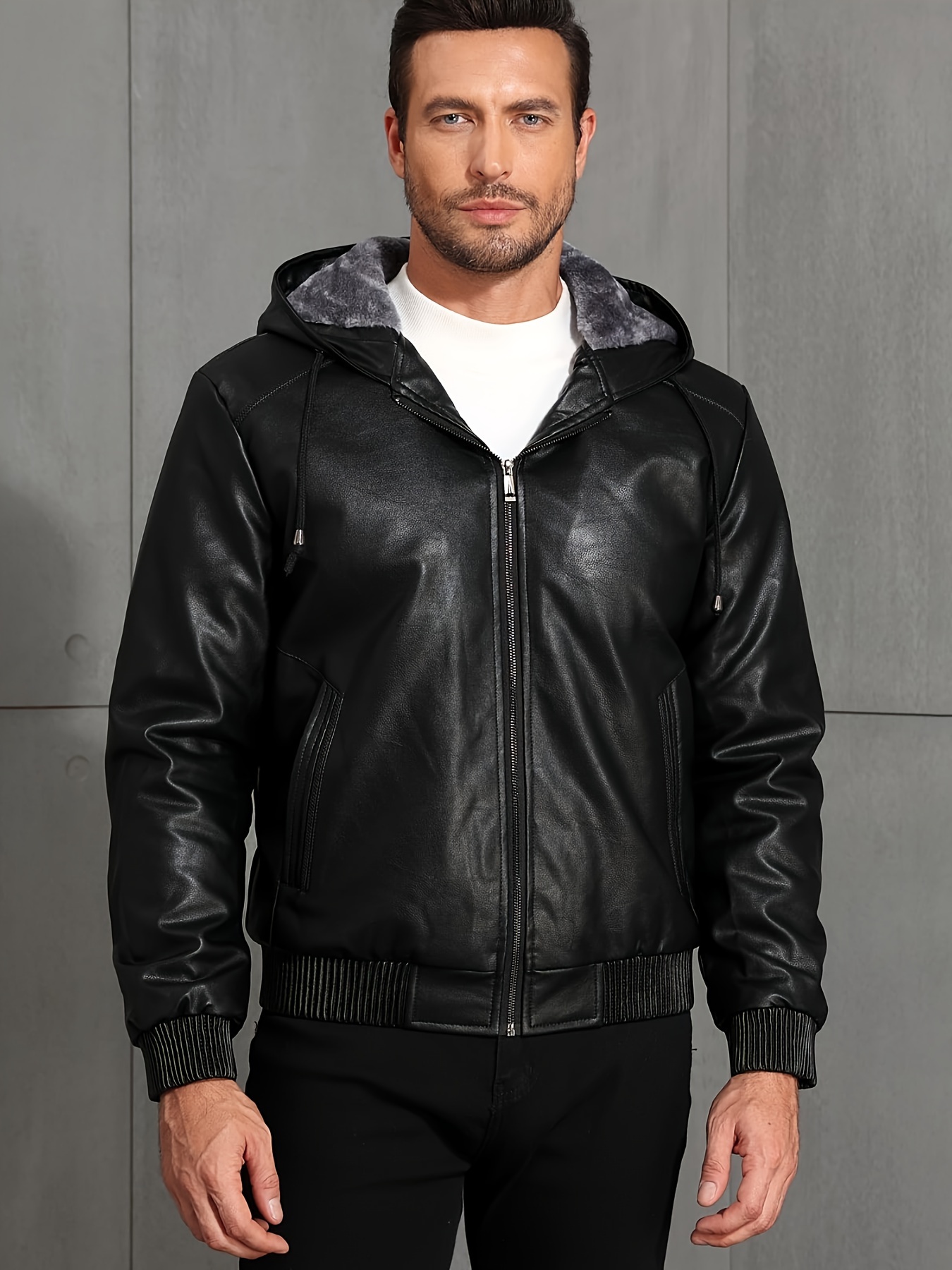 Leather Thick Jacket For Men New Thick Leather Jacket Mens Winter