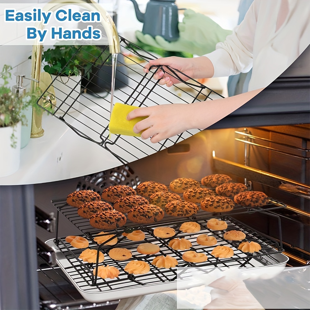 5 tier Nonstick Cooling Racks Stackable Baking Rack Set Temu