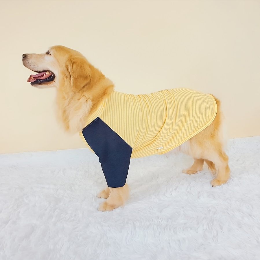 1pc pet t shirt color blocking mixed denim for medium and large dogs Product details 1