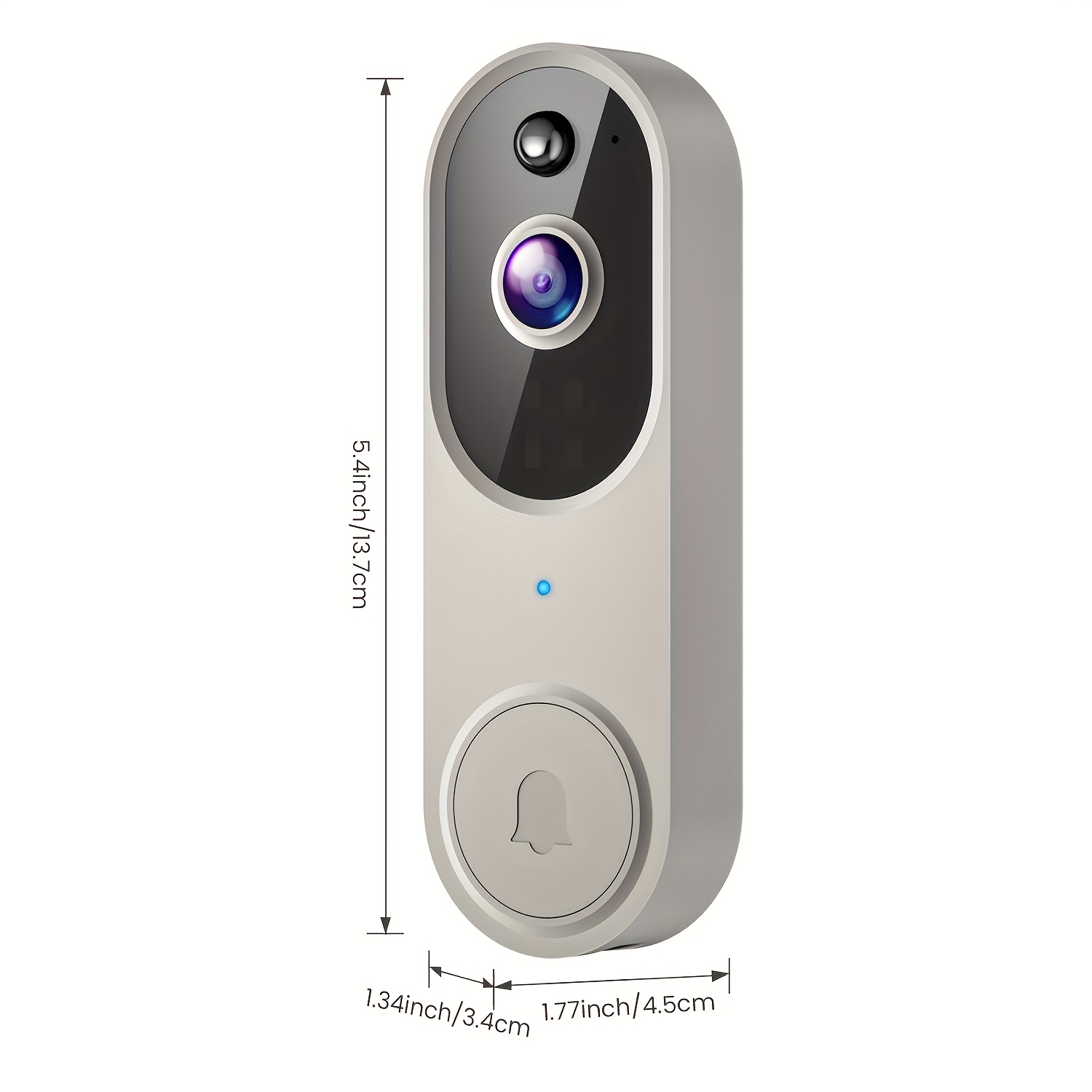 TEMU 720p Video Doorbell With Audio, Communication, Night Vision, Wireless Camera Video Doorbell, 2.4g -time Video Home Security Camera, Security
