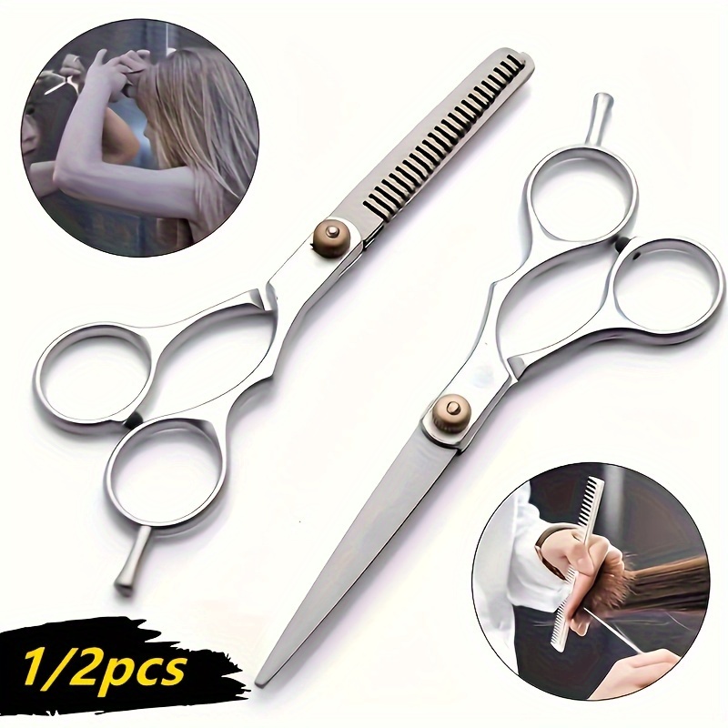 

1/2pcs Hairdressing Set, Textured Texture, , Splitting , Thinning , Non-electric , Unisex, Adult, For , Skillful Positioning, -free