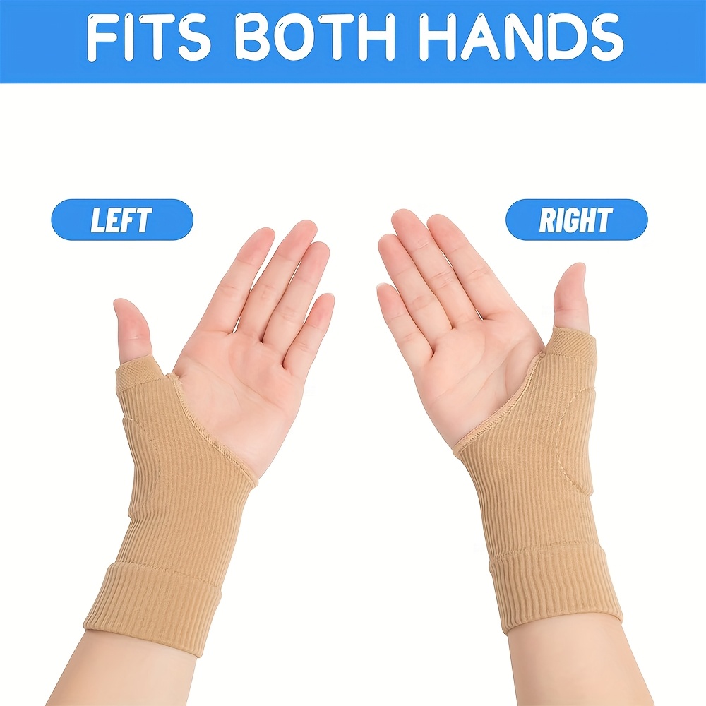 Thumb Support Wrist Wraps, 1 Pair with Soft Gel for Comfort