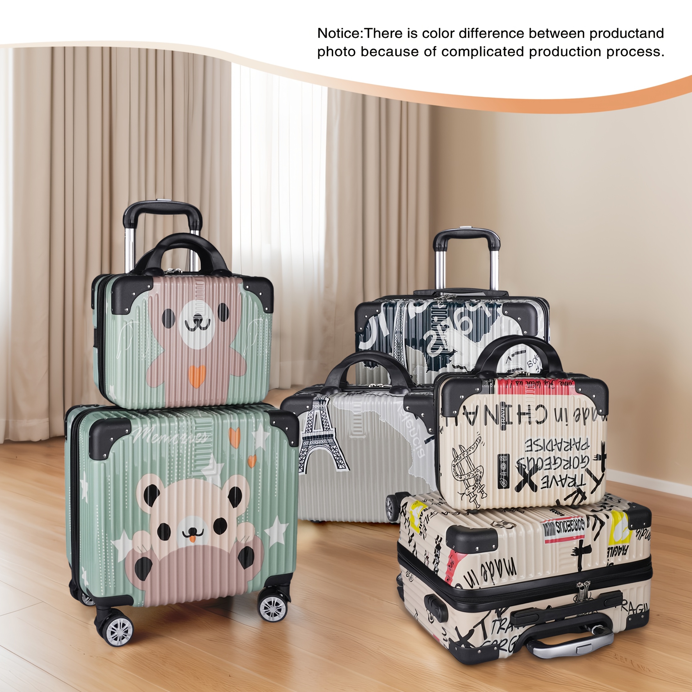 ensemble bagages pièces valise rigide trousse toilette Temu Canada