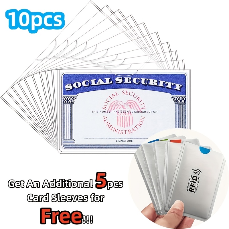 TEMU [ Get ] Top Opening Flexible Sleeves For Sizes, With Rfid Anti Scanning Card Sleeves For Free, Perfect Credit Card Id Card Protection Solution, Card Collection