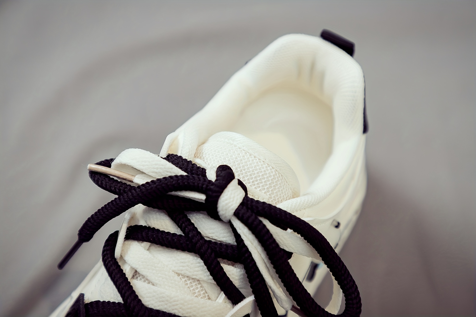 Women's White Platform Sneakers - Chunky Platform Shoes with Upper & PVC Sole, Lace-Up Mid-Top Casual Athletic Wear Suitable for Spring/Autumn, - Comfortable Footwear, Women Shoes