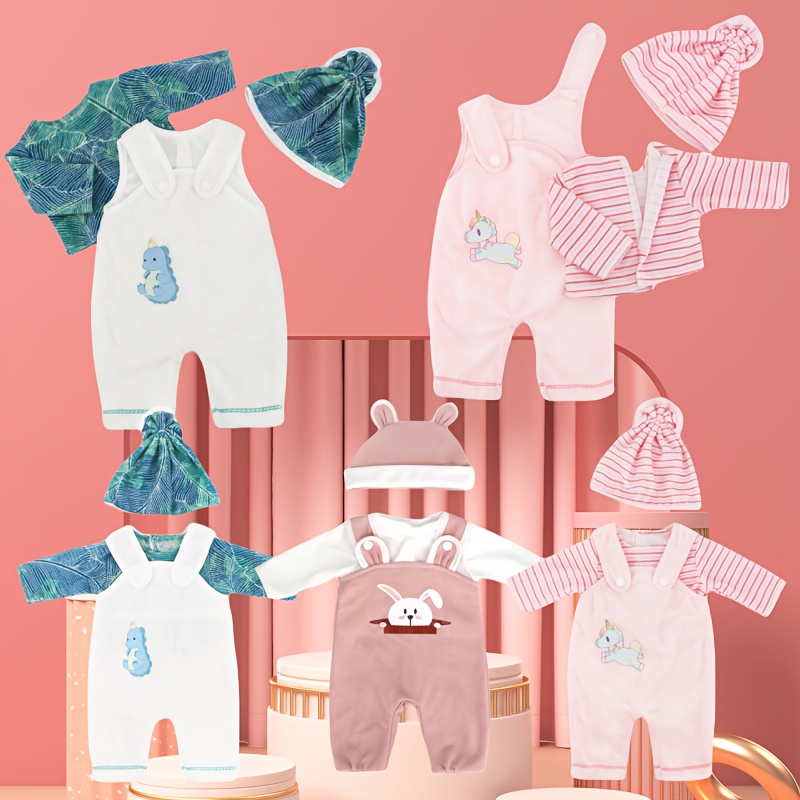 Confezione Da 2 Vestiti Per Bambole  Senza Bambola , Accessori Per Bambole Da 17 Cm Set Di Vestiti Piccoli Per Bambole Regalo Per Donne Nero E Rosa