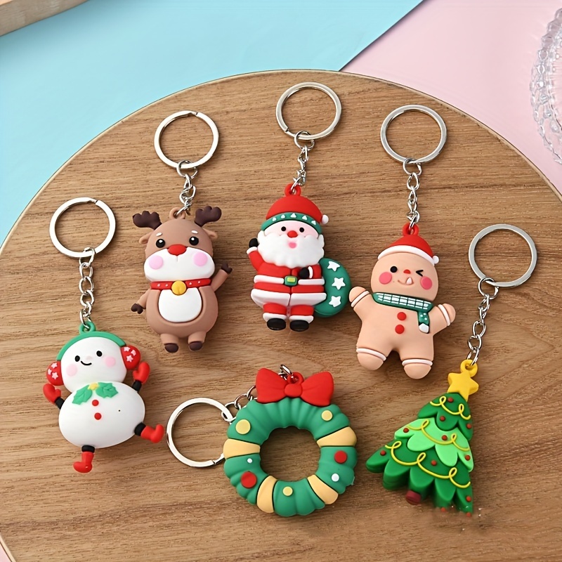 

6pcs Christmas Set - Keychain & Pendants, For , & Decorations