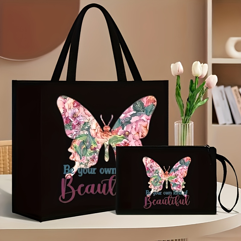 stylish handbag set matching clutch bag floral Temu United Arab