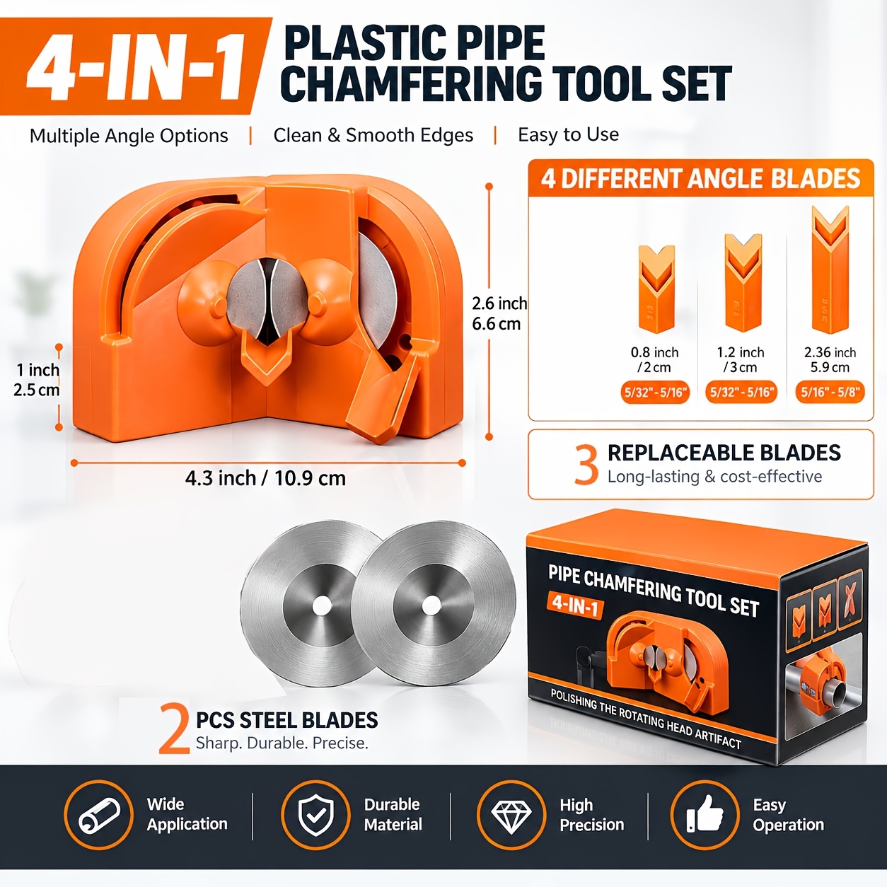 TEMU Multifunctional Portable Drill Bit Sharpener, Universal Drill Bit Sharpening Tool For All Bits (5/64" - 5/8"), Knife And Blade Sharpening Tool