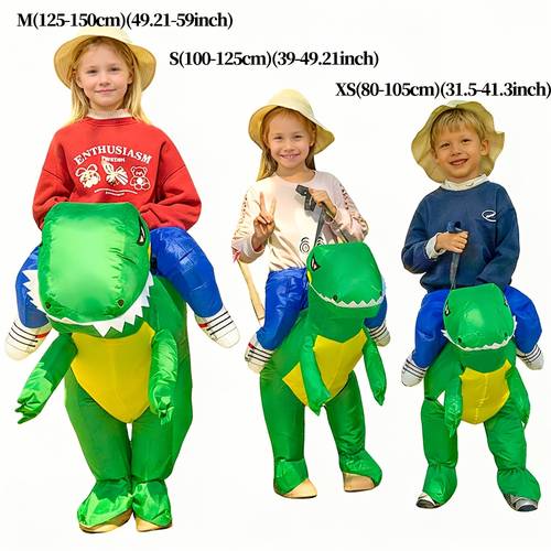 inflatable dinosaur costume for kids inflatable for halloween outfit riding dinosaur dress up costume inflatable t rex costume stylish dinosaur set suitable for halloween parties birthday celebrations without batteries