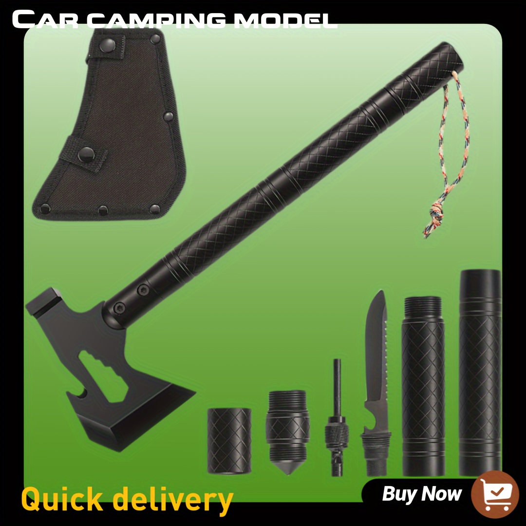 

In 1 Axe, Multifunctional Combination Axe Suitable For Camping, , Portable, And In Car/1pc