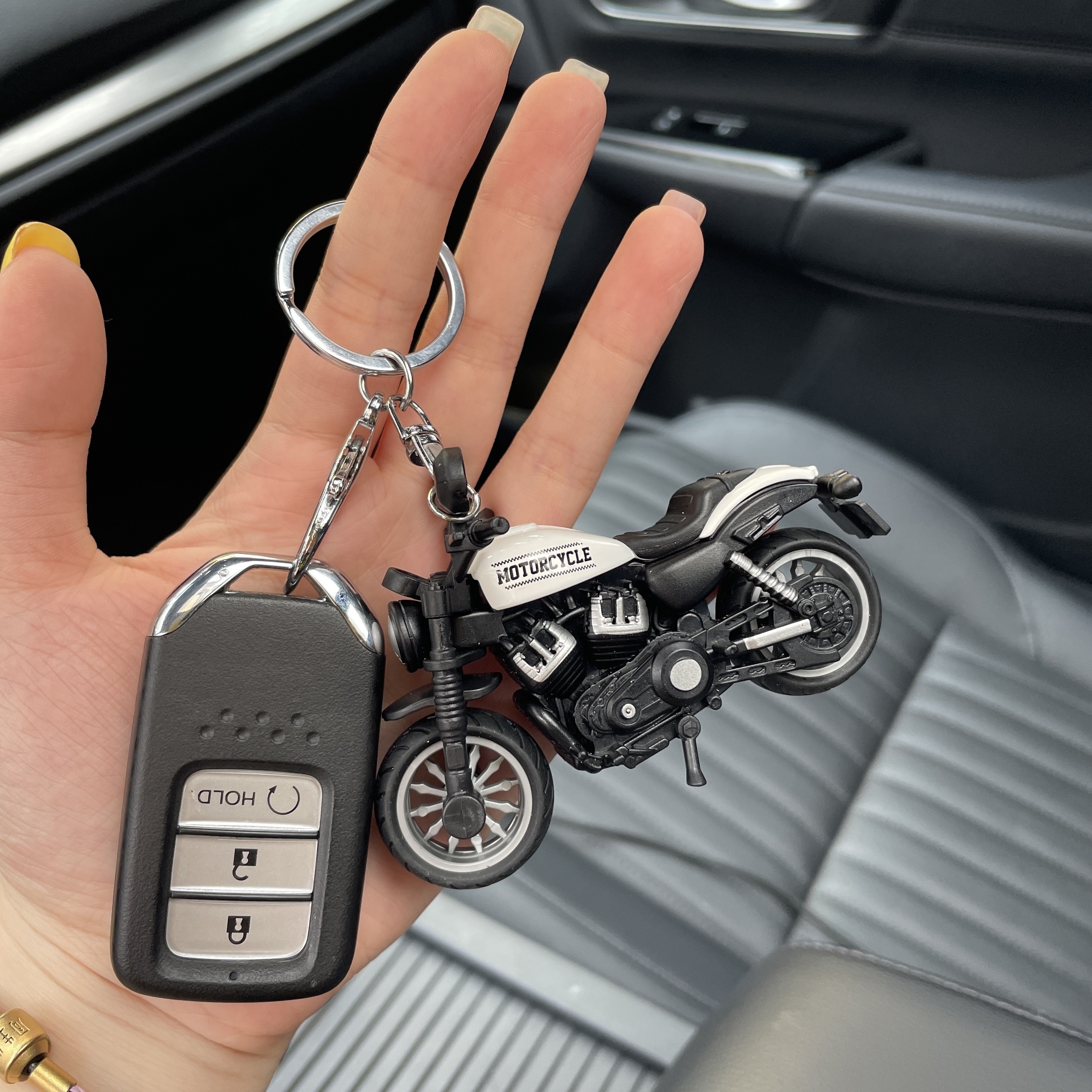 creative mini motorcycle model car key chain cool popular in europe america and   east neutral key chain key accessories details 2