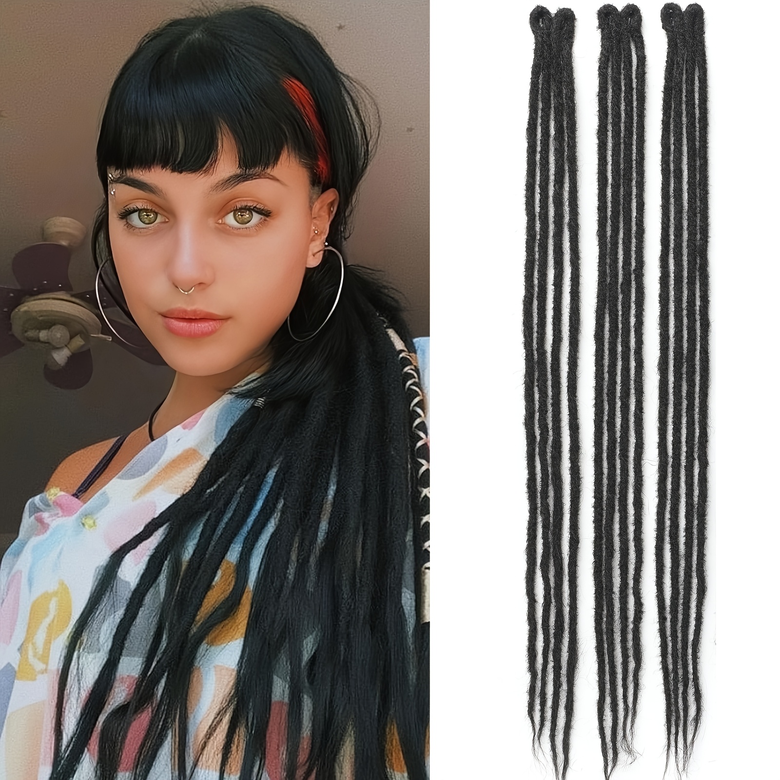 Kaufe Dreadlock-Erweiterungen, Synthetische Dreads, Gehäkelte