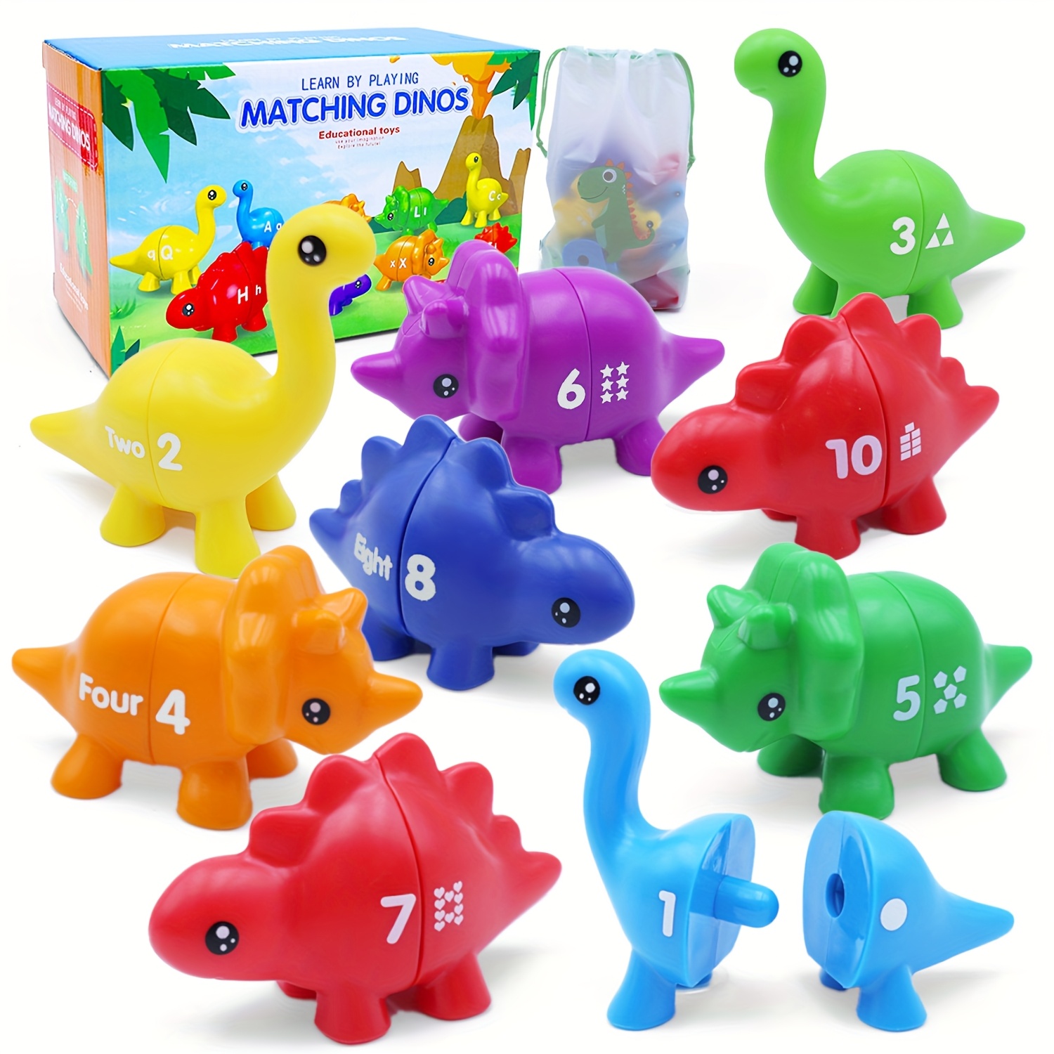 Coyban Double-Sided ABC Dinosaur Alphabet and Number Matching Toy | Educational Letter Recognition and Counting Activity, Plastic, Multicolor, Ideal for Dinosaur Themed Parties and Gifts 23 Coyban Double-Sided ABC Dinosaur Alphabet and Number Matching Toy | Educational Letter Recognition and Counting Activity, Plastic, Multicolor, Ideal for Dinosaur Themed Parties and Gifts