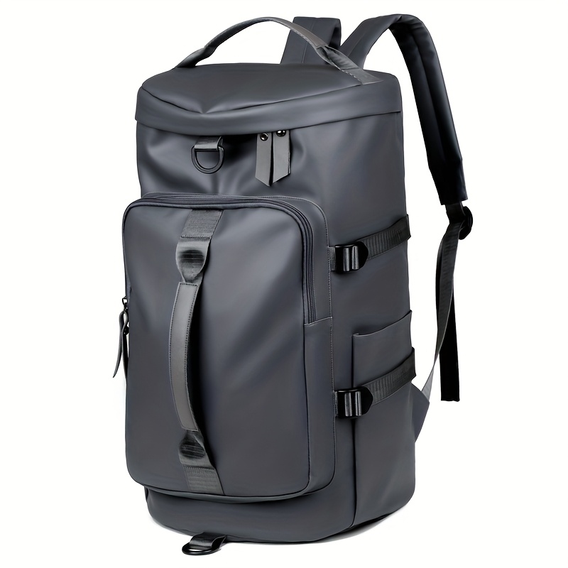 Image of Large Capacity Nylon Business Travel Backpack For Men, , Gym, Training, , Travel, Luggage Bag With Multiple Compartments, Care, No Rechargeable Battery - Going Out Essential