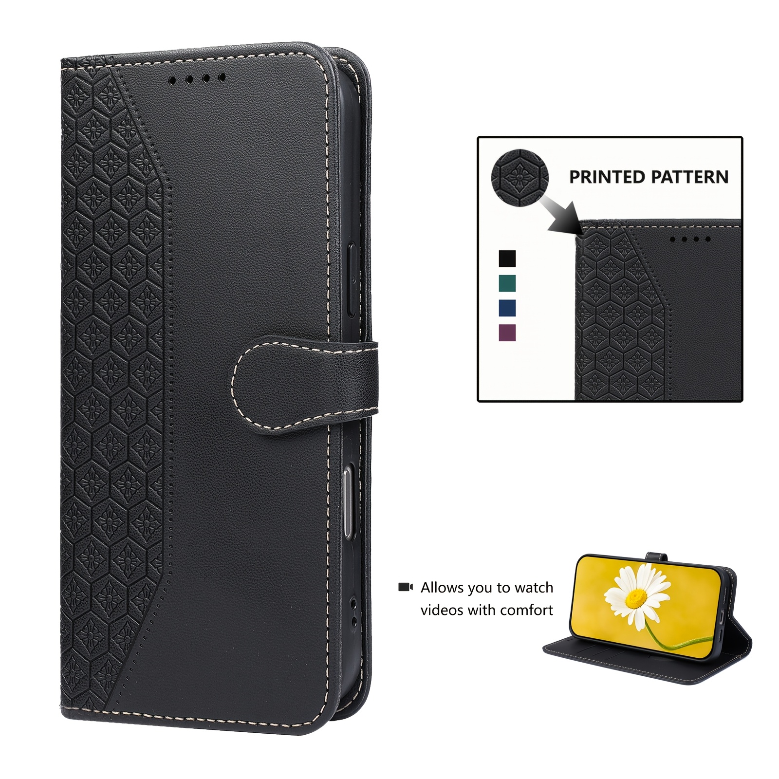 TEMU Phone Case - Suitable For Galaxy Note 20 Ultra/note 20/note 10 Lite/note 10 /note 10/note Flip Phone Case, With 3 Credit Card Slots, Fits The