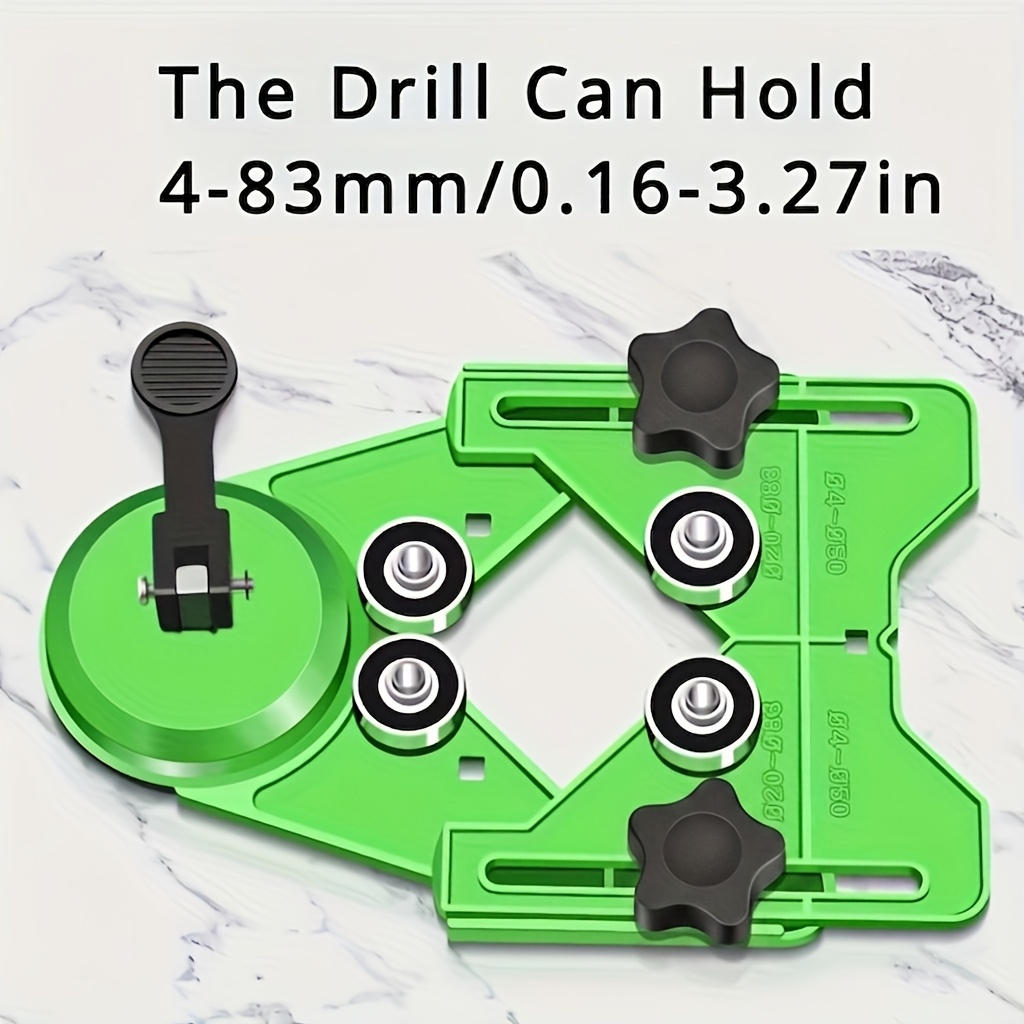 TEMU 1pc High-precision Tile Drilling Locator With Suction Cup, A Drilling Helper For Tiles, Marble And Glass. Built With Stable Green Plastic Shell,