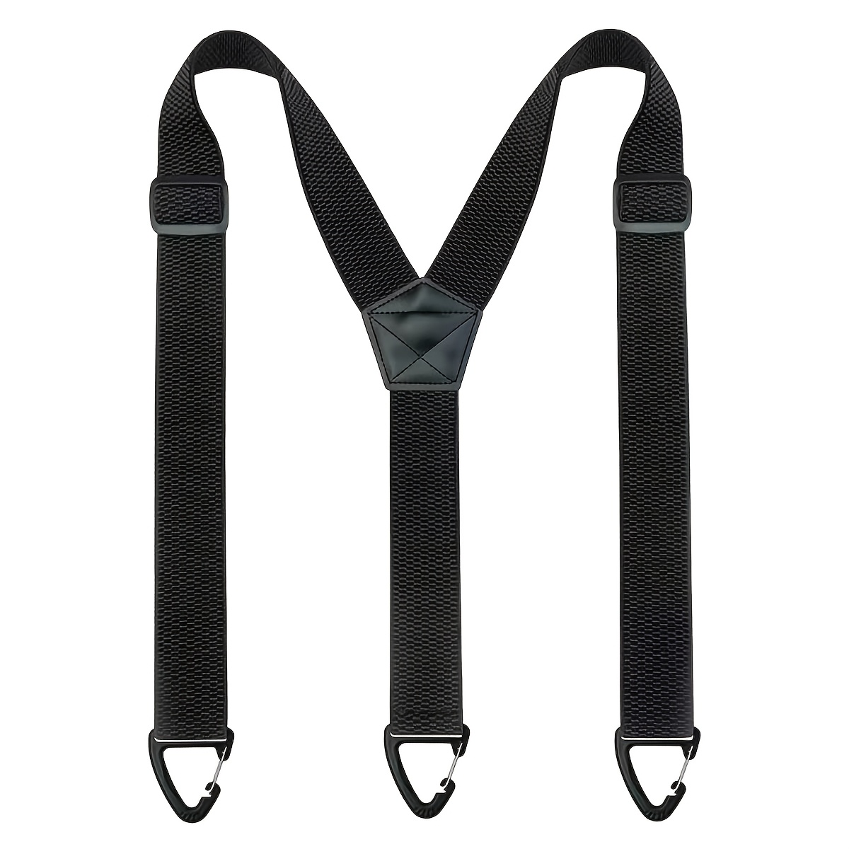 TEMU 1pc Men's 3-hook Invisible Suspenders, Adjustable Wide Y-shaped Straps, Vintage Style, High Elasticity, Fabric Material, Adjustable Straps,