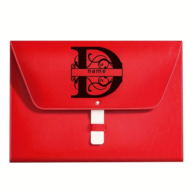 Customizable Faux Leather File Bag with Logo Printing