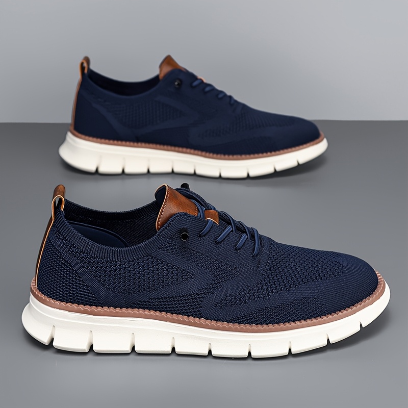 Men'S Trendy Knitted sneakers for Running, Lightweight And Breathable with a Soft Sole, Suitable for All Seasons, Easy And Stylish Men'S Footwear