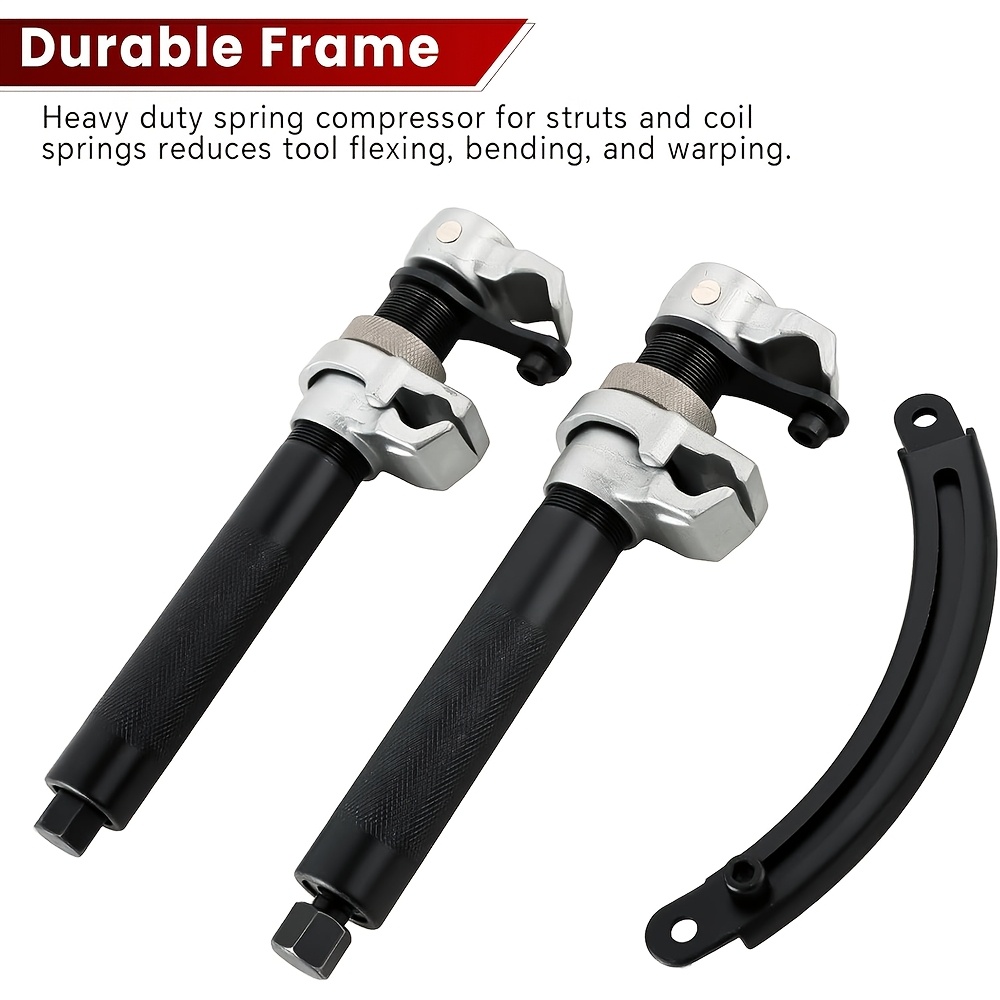 Heavy Duty Coil Spring Compressor Tool Set with Safety Bracket