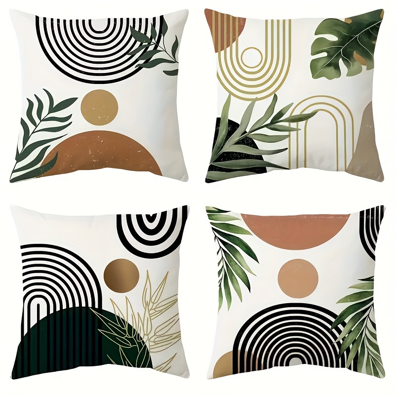 

4pcs Boho Throw Pillow Case, Decorative Pillow Cover For Outdoor Living Room Bedroom Couch Sofa, Home Decor Room Decor No Pillow Core