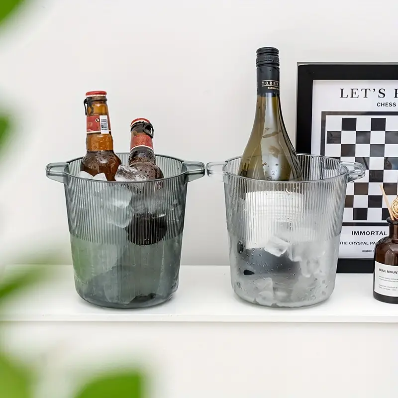 Cubeta De Plástico Grande Para Bebidas Frías - Hielera Con Asas, Ideal Para Fiestas, Picnics Y Barbacoas