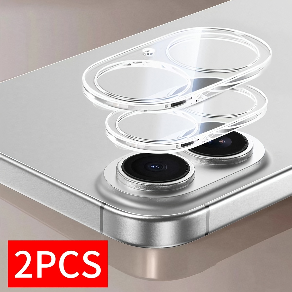 TEMU 2pcs Transparent -one Phone Lens Protective Film, Full Coverage Protection, Suitable For Iphone 17/16/15/14/13/12/11 And Other Models, High