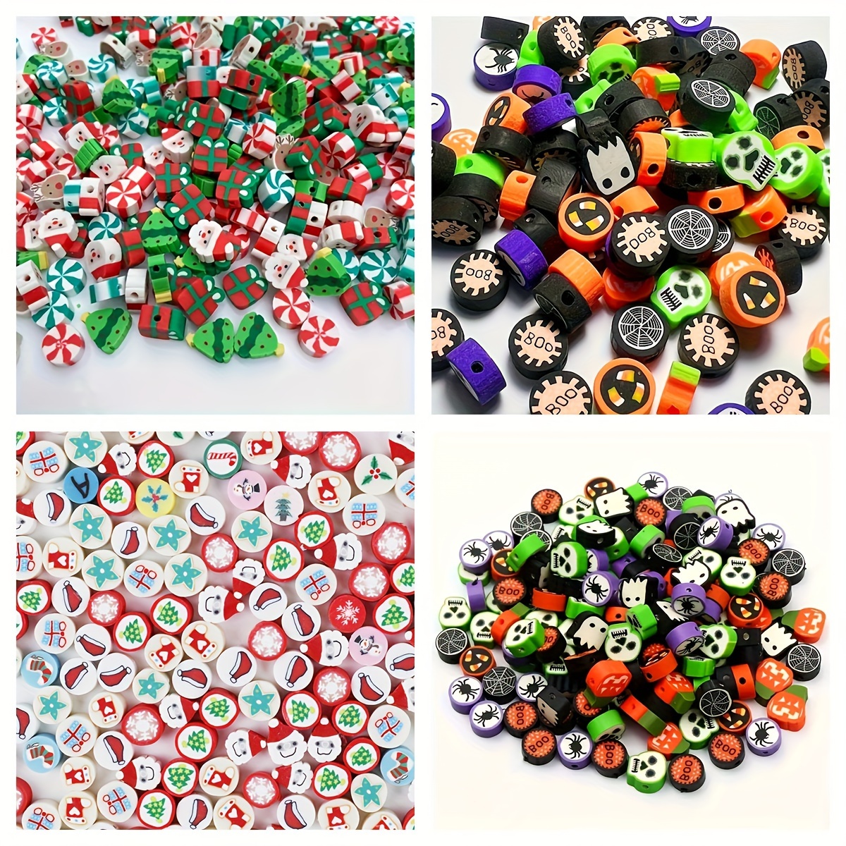 

100pcs Set, Halloween & Christmas Assorted , Making, Crafts, Embellishments