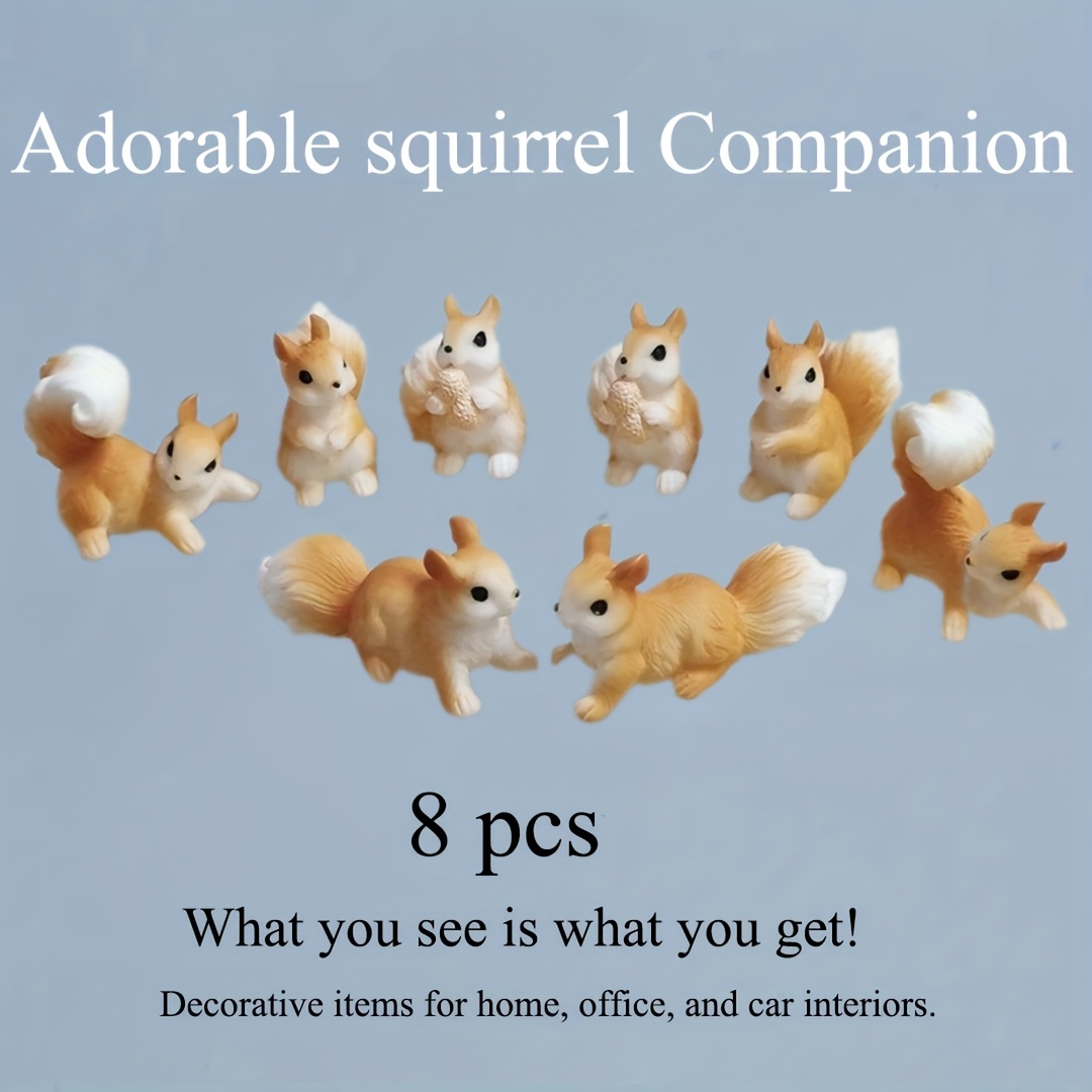 Image of 8-pack Statues - Handcrafted Decor For Flower Pots, Terrariums & Dollhouses, Ideal Holiday Gifts