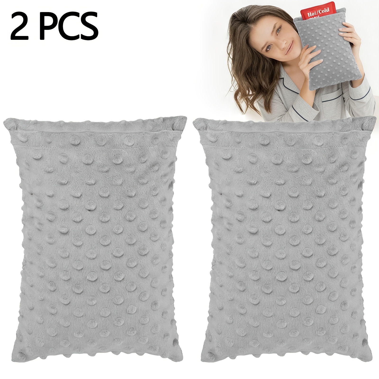 TEMU 2 Pack Travel Neck Pillows | Small, Mini Pillows For Travel, Sleeping, Nap, Neck, Knee, Lumbar Support, Grey Polyester Cushions, Machine