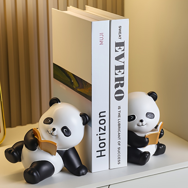 1 2 cute panda bookends abs resin desk decor - Temu Cyprus