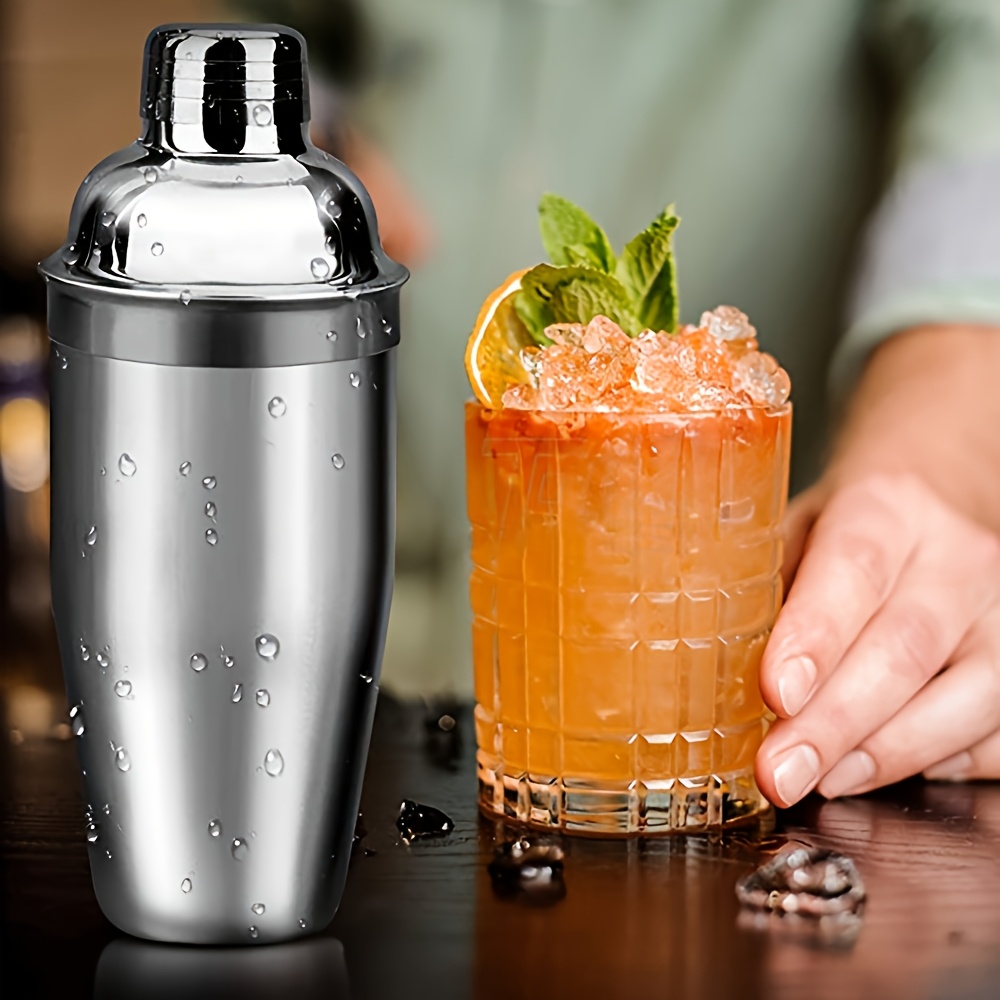 juego de 6 piezas de licuadora de cocteles profesional de acero inoxidable con soporte - kit completo de bartender que   tazas de medición, cuchara de mezclador, vertedores y más para bares y restaurantes en casa, estante de almacenamiento desmontable,   de hielo, mezclador de bebidas, esenciales de fiesta, juego de herramientas portátiles para bares