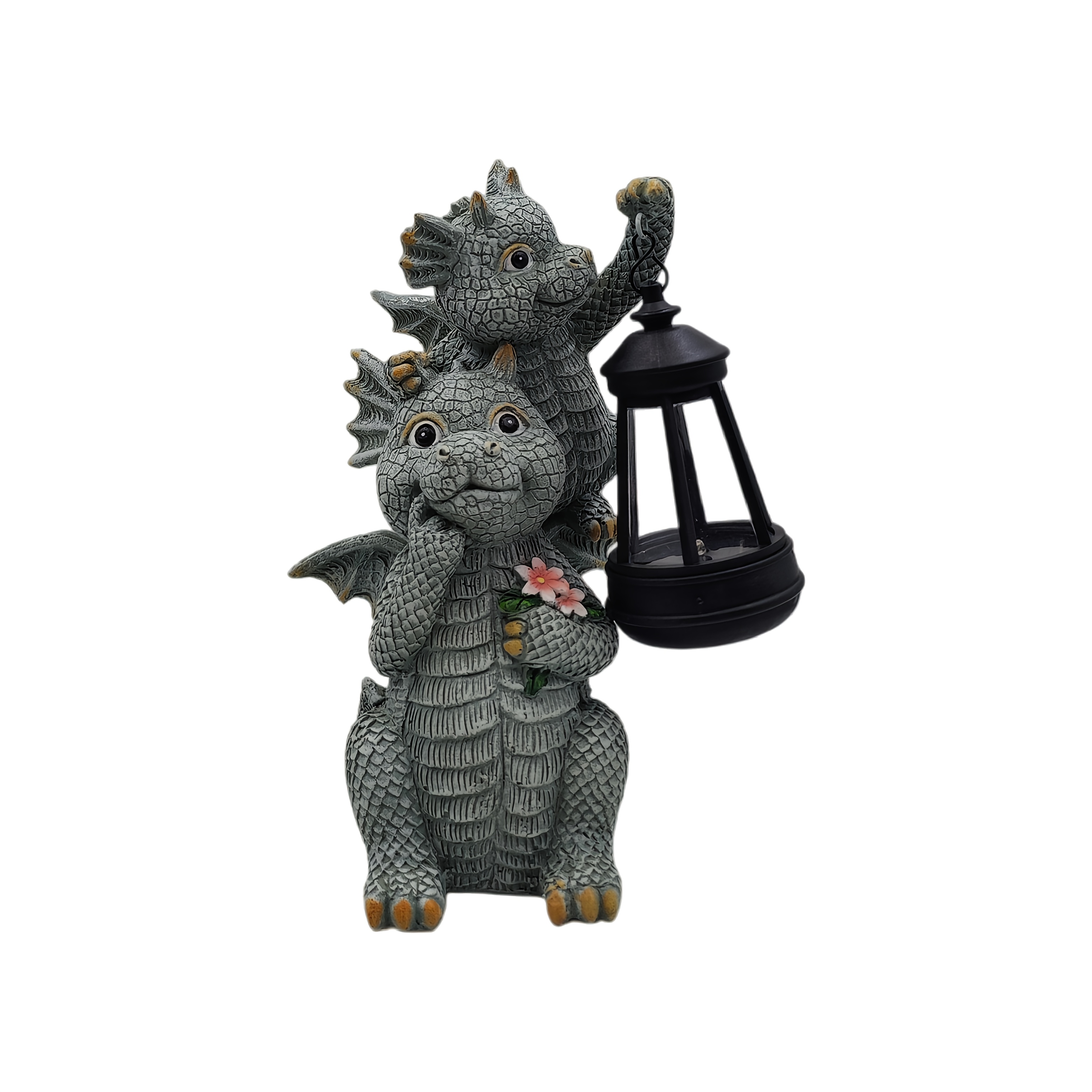 Image of 1pc Solar Flying Dragon Statue Lamp, Creative Decorative Lamp, Garden Ornament, Outdoor Lantern, Cartoon Style, Suitable For: Courtyard, Garden, Outdoor, Desktop, Festival Gift