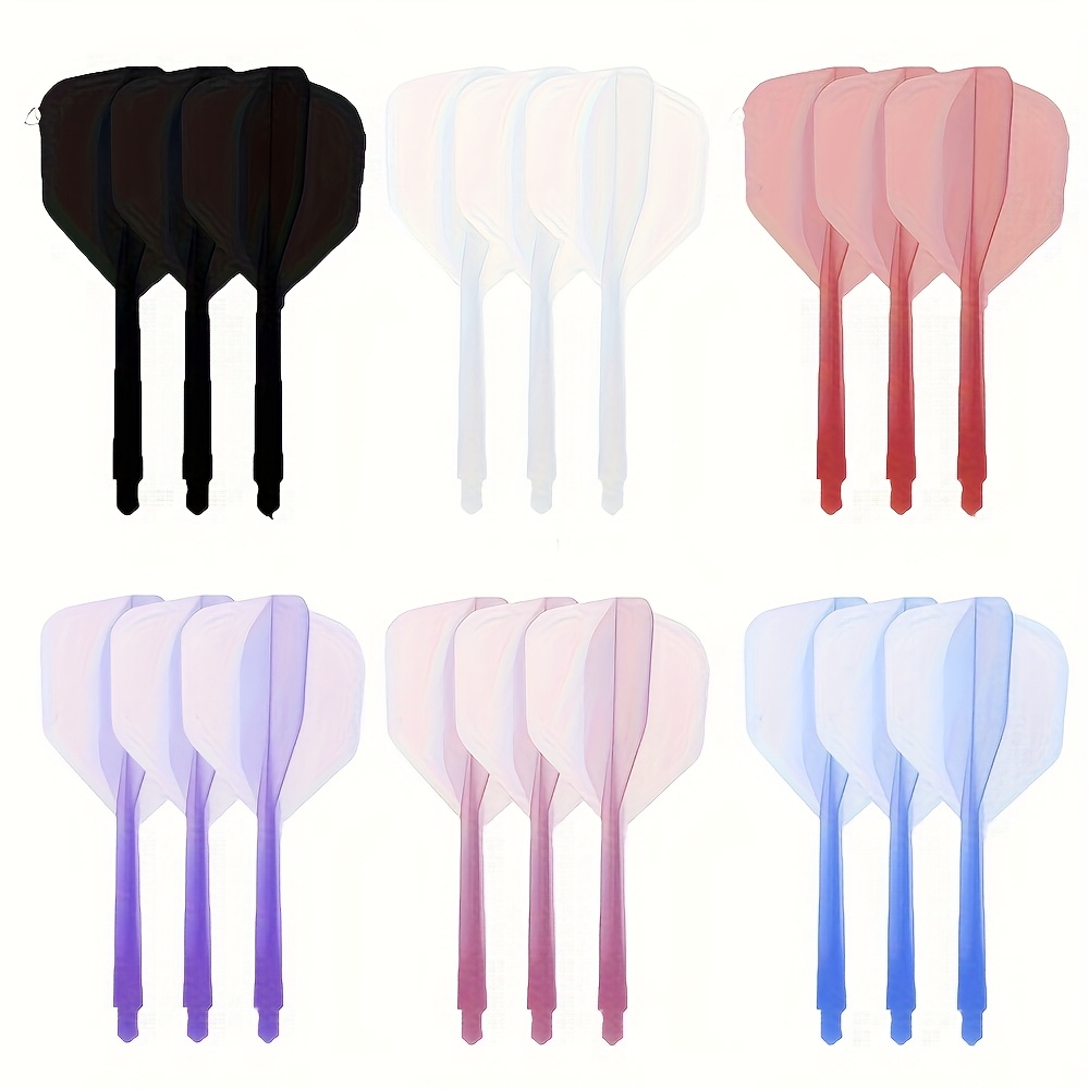 E-shop 18-teiliges Dartschäfte- und Flügel-Set aus einem Stück, Dartschäfte, bunte Dartschäfte, 2BA, , anti-Abfall, langlebiges Dartschäfte-Set