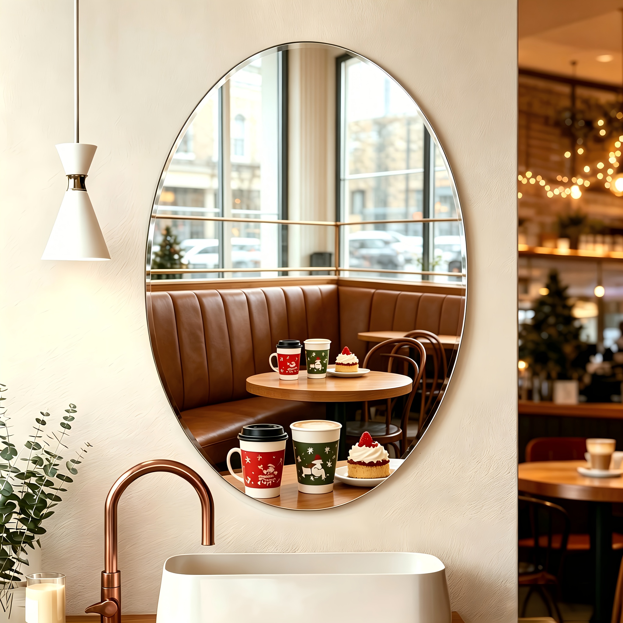 oval mirrors sold on Temu United States