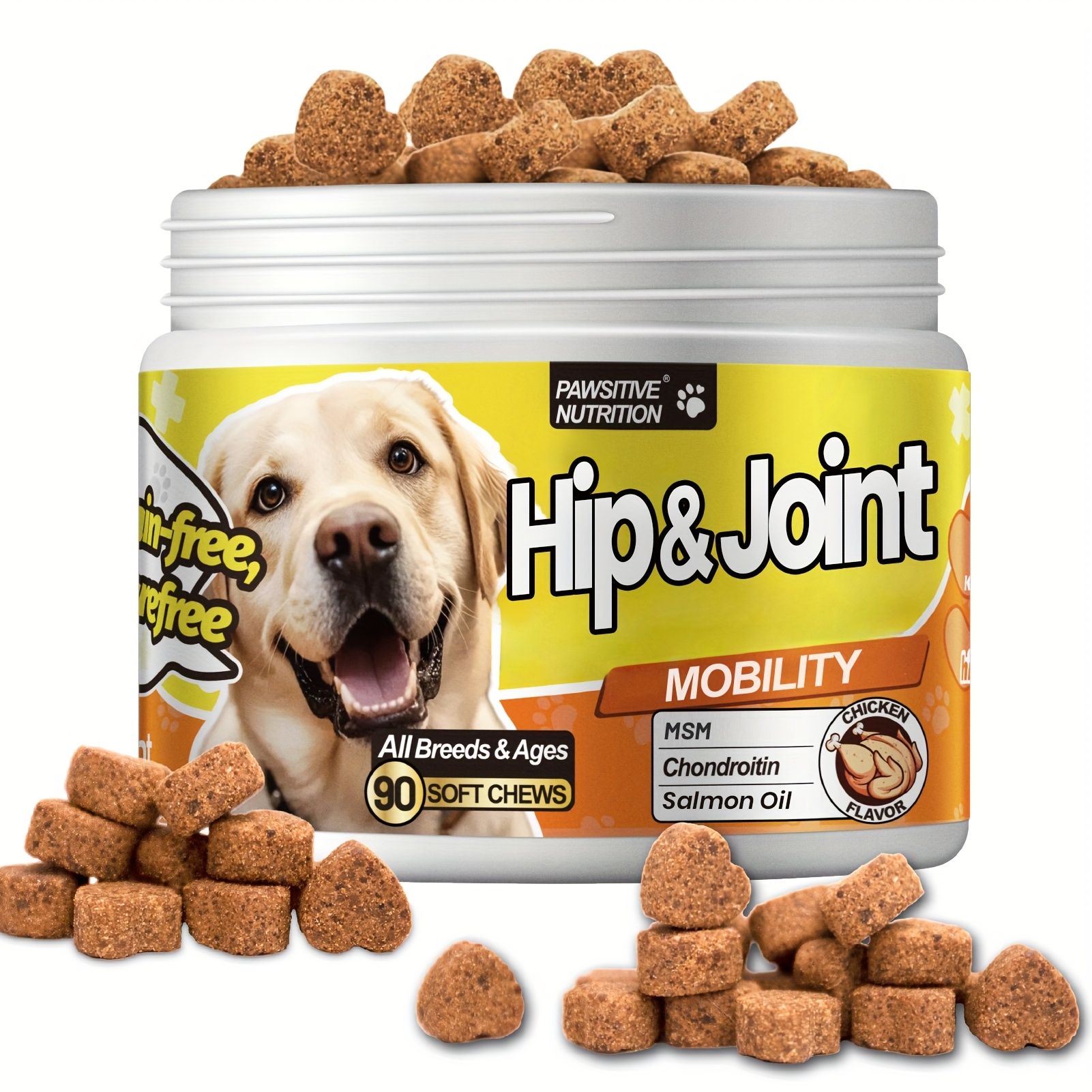 TEMU Nutrition Hip And Joint Supplement For All Dogs|chondroitin & |chicken Flavor, 90 Count