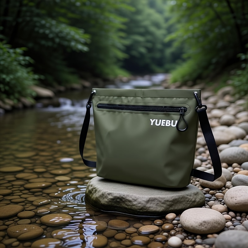 TEMU 1pc Of Colored Pvc Crossbody Bag With A High Quality Zipper Closure, Suitable For The Beach, Pool, Storage, Fishing, Camping, , And Hiking - A