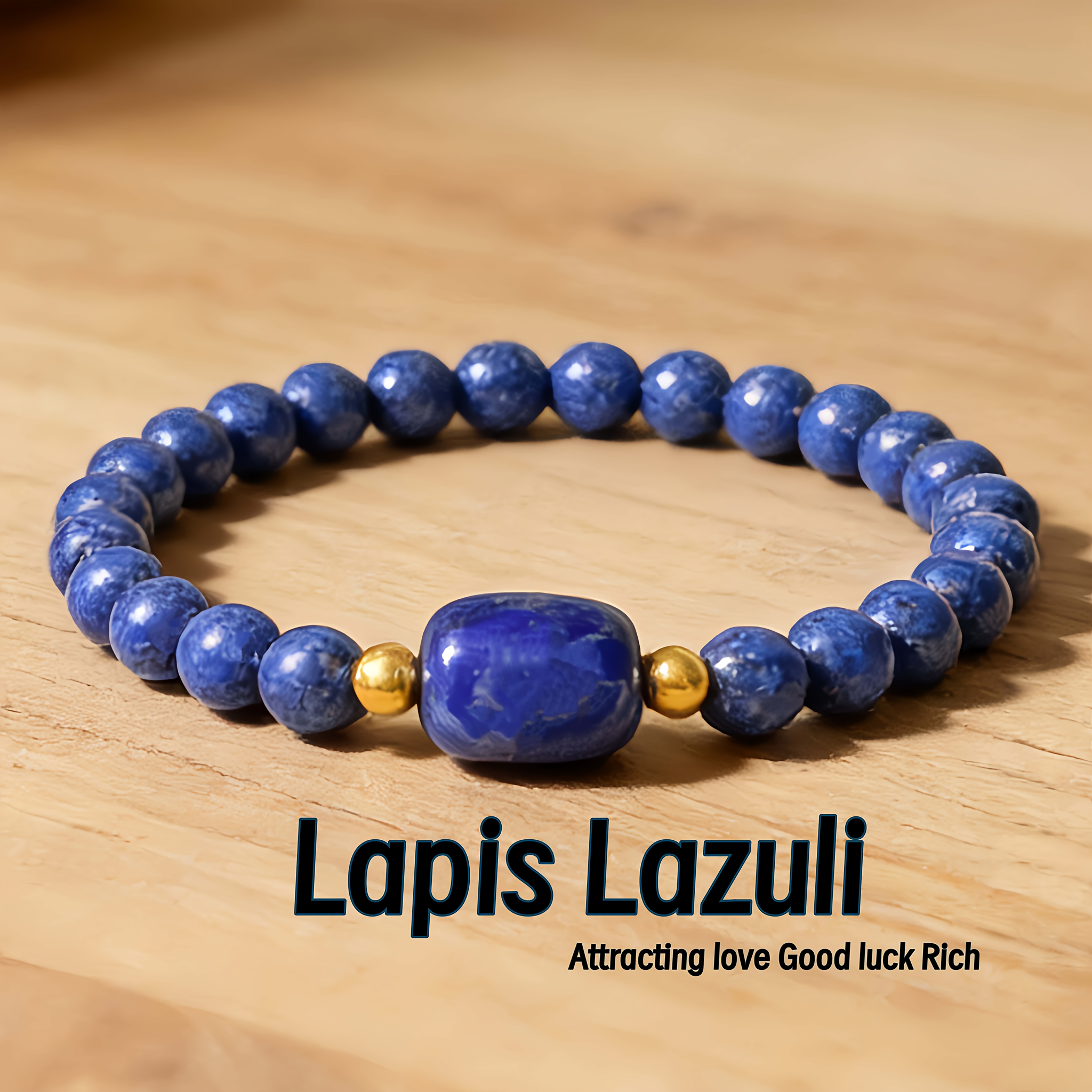 Image of 1pc Natural Bracelet For & - Genuine December Birthstone, Bohemian Elegant Suitable For Career Success, , Emotional Gift For Daily Wear, New Year, Valentine' Day, Accessory