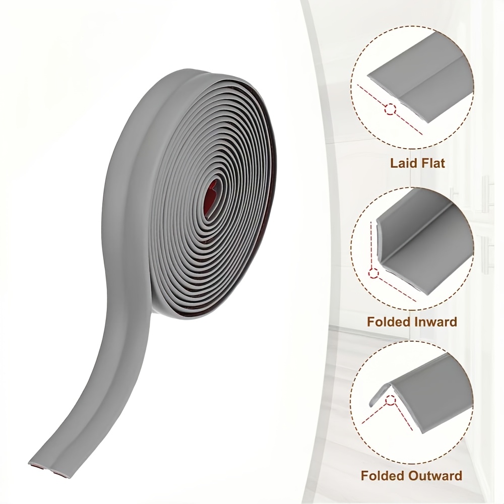 Image of 3 Meters/118.11 Inches Self-adhesive Decorative Strips, Flexible Decor Strips, Self-adhesive Molded Decorative Strips, Flexible Pvc Wall Stickers, 3-in-1 Design, Modern Home Decor