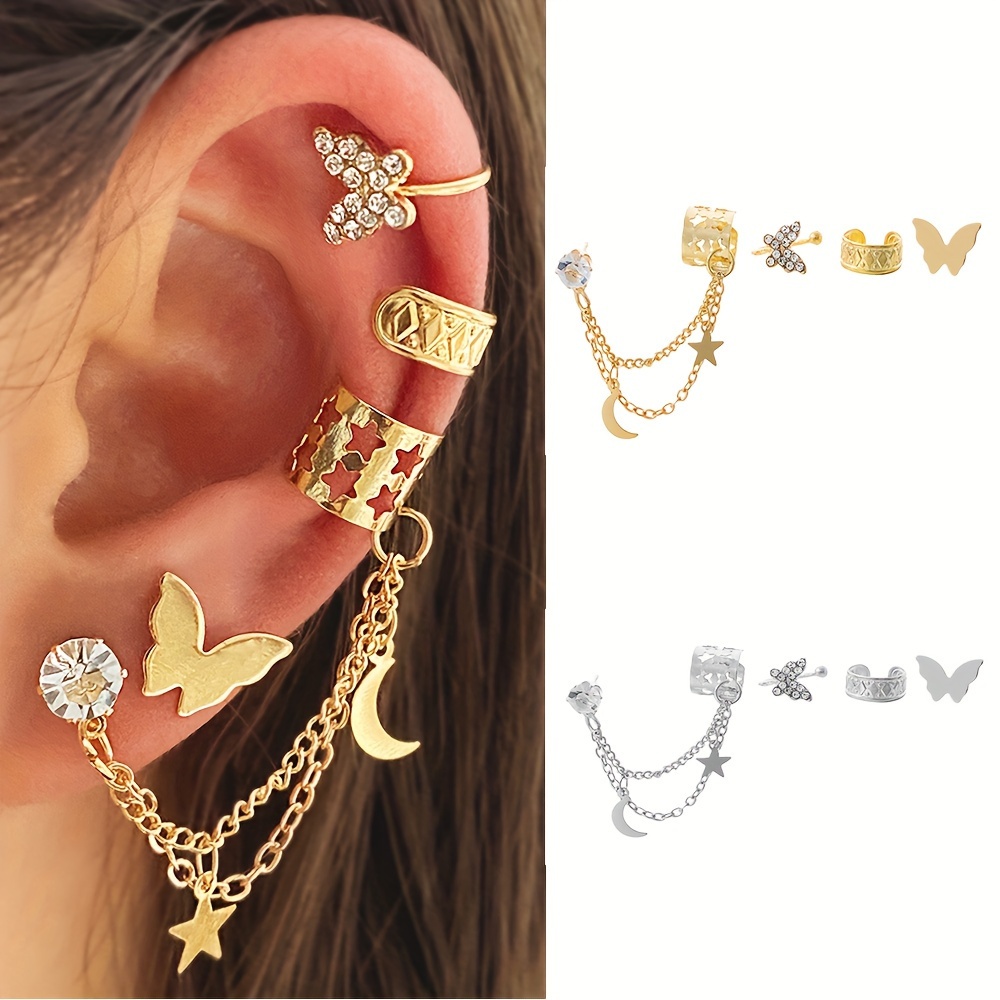 Star Butterfly Crescent Cartilage Without Piercing Ear - Temu Canada