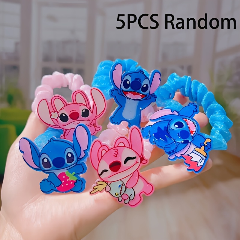 TEMU 3/ 5/ 10pcs Stitch Hair Bands, Cute Stitch Couple Hair Bands, Stitch Photo Hair Bands, Funny Stitch Decorative Hair Bands, Colorful Stitch Hair